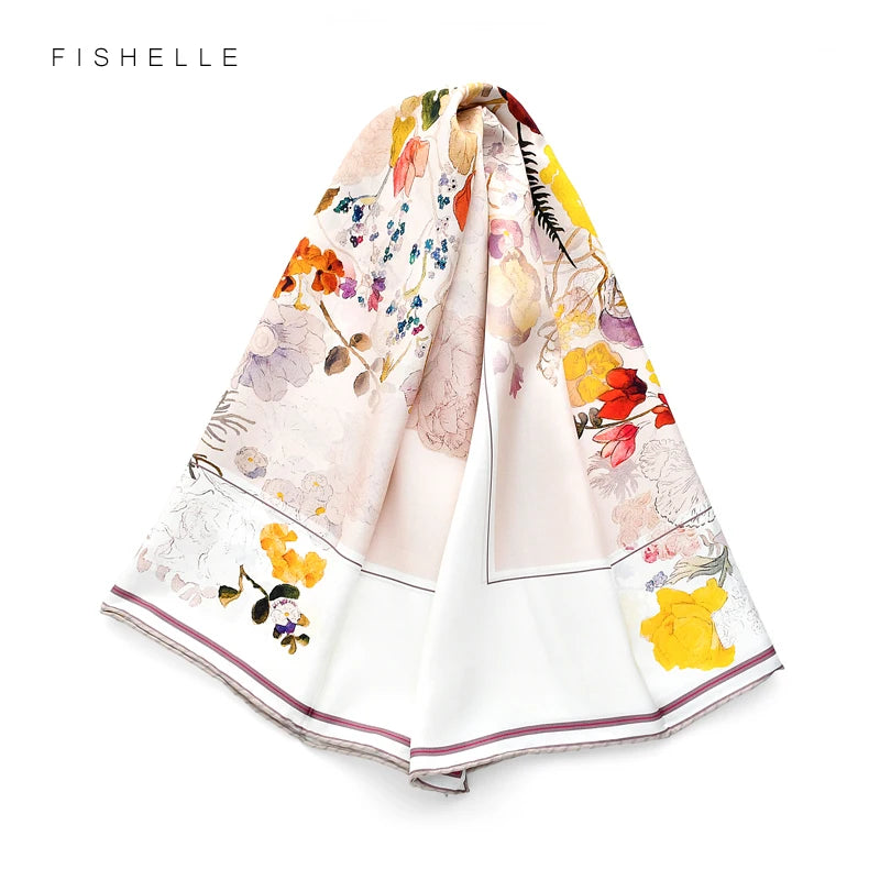 2022 neue 100% echt seide twill schals frühling herbst kopf schals frauen natürliche seide 90x90 platz hijab schal damen