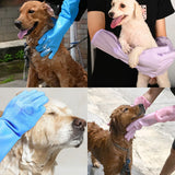 Reinigungshandschuhe für die Tierpflege, Badehandschuh für Hunde und Katzen, indirekter Shampoo-Gel-Schrubber, sauberer weicher Silikonhandschuh, Hand- und Hautschutz