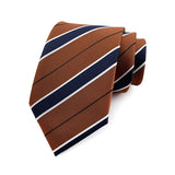 Cravate pour homme 8 cm, motif rayé, jacquard tissé, cravate Ascot, pour homme, pour fête de mariage