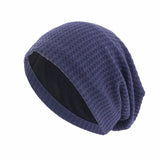 Unisex Men Women Beanie Cotton Night Sleep Cap Bonnet Chemo Hat Headwear Turban Baggy Hair Care Nightcap Pullover Hat Solid Colo