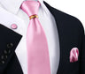 Ensemble de cravates en soie de luxe pour hommes, cravate, mouchoir, boutons de manchette avec anneau en métal doré, broche, costume, fête de mariage, accessoires pour hommes