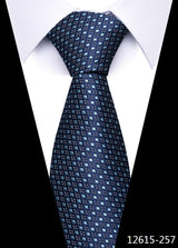 8 cm Tie Men Gravatas Classic Many Color Newest design Silk Necktie Shirt Accessories Striped Sky Blue Man's Office