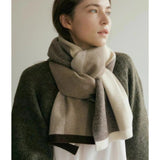 Écharpes en cachemire pour femme, écharpe chaude en tricot, châle simple et tendance, idéal pour les déplacements en voiture ou en hiver