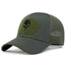 Fashion Unisex Skull Embroidered Top with Patch Breathable BaseballCap Military fans outdoor camouflage Adjustable Casual SunHat