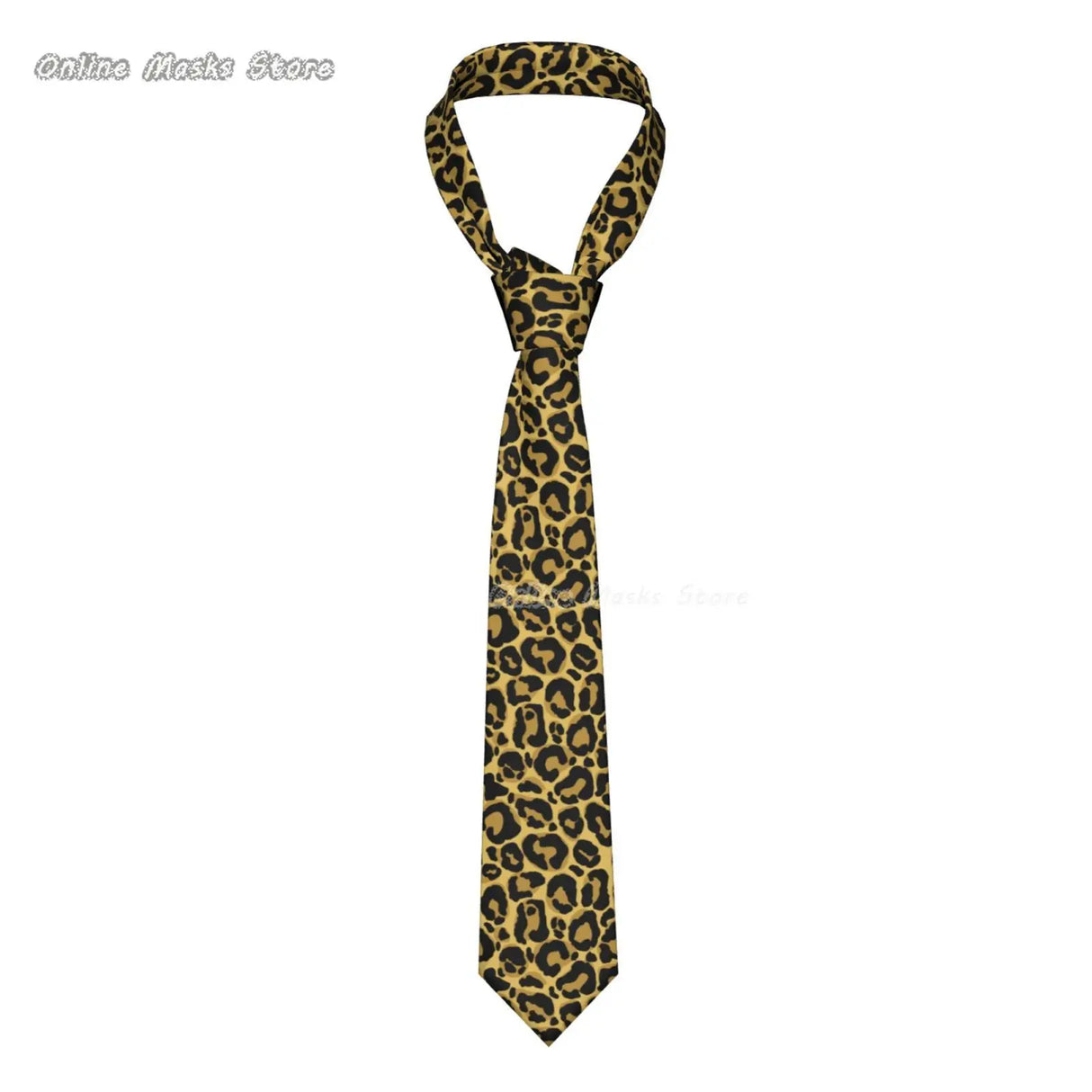 Cravates léopard pour hommes, soie et polyester, étroites, 8 cm, motif tigre, pour costumes, accessoires, fête de mariage, cosplay