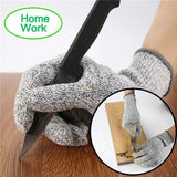 A Pair Anti Cut Proof Gloves Hot Sale Grey Black Anti Cut Level 5 Safety Work Gloves Glass Cutting Safety Protection