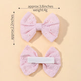 4Pcs/Set Lovely Cotton Bowknot Clips Safe Hairpins Girl Fresh Pastoral Hairclips Baby Hair Accessories Kids Print Hairgripe Gift
