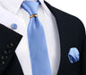 Ensemble de cravates en soie de luxe pour hommes, cravate, mouchoir, boutons de manchette avec anneau en métal doré, broche, costume, fête de mariage, accessoires pour hommes