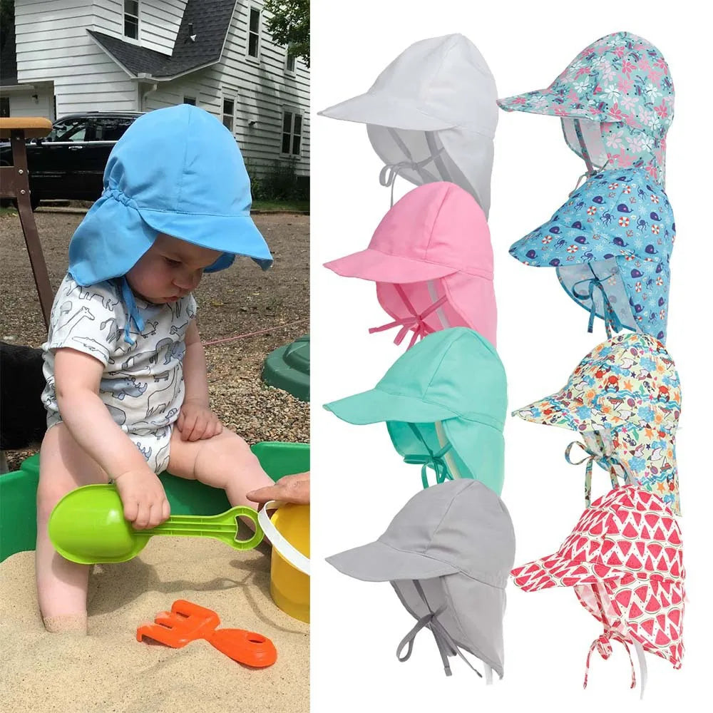 2023New Baby Summer Sun Hat Baby Girls Boys Caps Cartoon Panama Children's Hat UV Protection SPF 50+ Kid Travel Beach Bucket Hat
