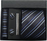 Classic 100% Silk Men's Ties In Gift box 8cm Plaid Dot Striped Business Necktie Handkerchief Cufflinks Wedding Party Tie Set
