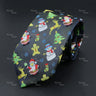 Classic Red Blue Christmas Tie For Men Father Festival Gift Santa Claus Snowman Tree Snowflake Elk Necktie Skinny 7cm Accessory