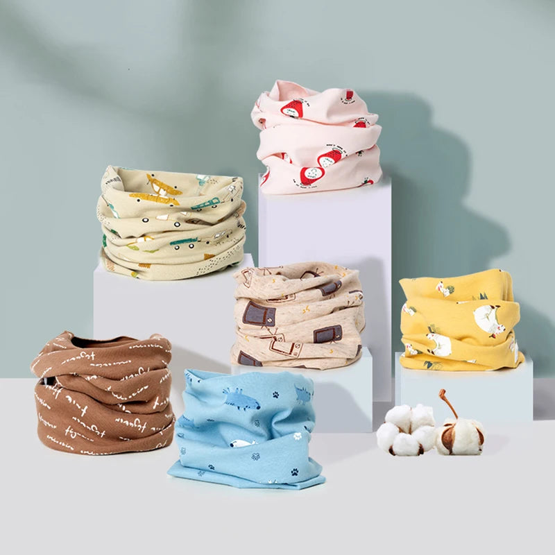 Foulard d'hiver pour bébé, chauffe-cou pour enfants, garçons et filles, foulard d'automne mignon, dessin animé, doux, col, écharpes pour enfants, nouveau