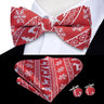 Hi-Tie Nœuds papillon verts de Noël pour hommes Cravate papillon en soie Ensemble de boutons de manchette et mouchoirs pour fête de mariage Nœud papillon uni à carreaux cachemire