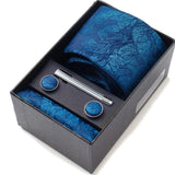 Men's Tie Gift Box With Neckties Handkerchiefs Cufflinks Tie Clips 6-Piece sets Group Business Wedding Festival Formal Ties