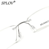Ultra Light Pure Titanium Glasses Frame Men Brand Designer Prescription Women Fashion Rimless Square Optical Eyewears Ins