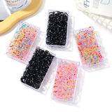 Lot de 1 000 élastiques à cheveux jetables colorés pour filles, accessoires pour cheveux, élastiques pour queue de cheval