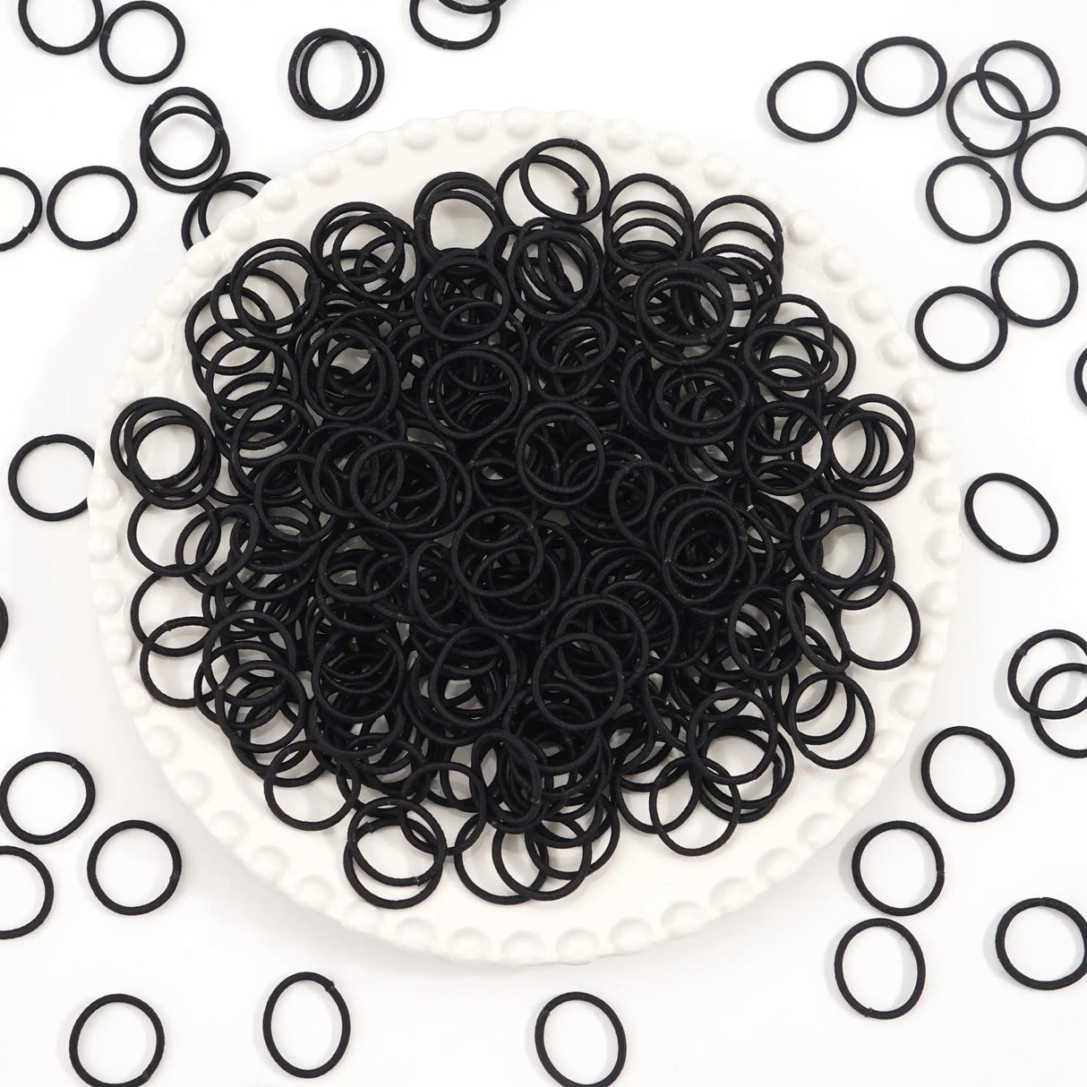 Lot de 100 élastiques à cheveux pour bébé, 36 élastiques multicolores de 2 cm de diamètre, sans plis, en caoutchouc, pour queue de cheval, petits et fins