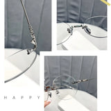 New Trendy Anti-blue Light Vintage Frameless Square Eyeglasses for Women Girls Blue Light Blocking Glasses Eyewear Accessories