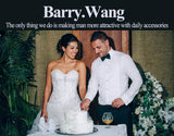 Barry.Wang Silk Mens Bow Tie White Green Pink Purple Jacquard Paisley Floral Pre-Tied Bowtie Hanky Cuffs Set Wedding Business