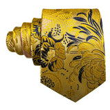 Cravate de mariage noire, dorée et rose pour homme, en soie florale, motif jacquard, pochette, boutons de manchette, pour soirée d'affaires, Barry.Wang