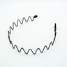 Black Metal Wavy Headband Men Women's Hair Band Head Hoops Bands Headwear Sport Headbands Hairband Bangs Holder Hair Accessories