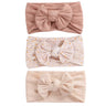 Lot de 3 bandeaux élastiques et doux pour bébé, jolis nœuds, accessoires pour cheveux