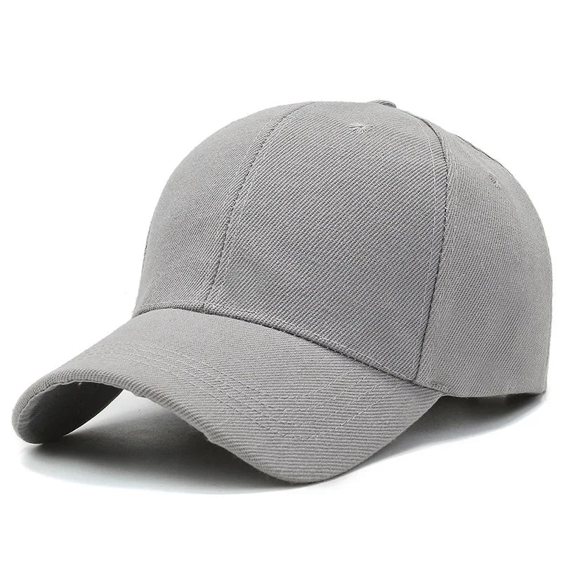 Casquette unisexe décontractée, unie, ajustable, à rabat, style hip-hop, pour homme et femme