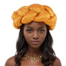 Big Size Width Braid Head Band African Raw Silk Turban Cap for Women Nigeria Wedding Party Headpiece Female Headband