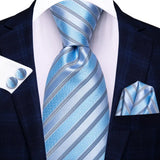 Cravates pour hommes 2023, nouvelle mode pour hommes, 8,5 cm, pochette, boutons de manchette, accessoires de mariage, créateur de cravates Hi-Tie, vente en gros
