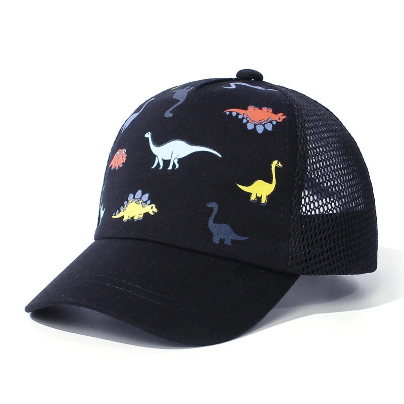 Casquette d'été pour bébé garçon, motif dinosaure, chapeau de soleil pour enfants, accessoires de sport, voyage, casquette de baseball réglable, 0 à 5 ans