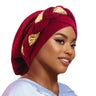 New African Headband Turban Cap Muslim Fried Dough Twists Braid Head Cap Islamic Chemo Hair Care Hats Beanie Headscarf