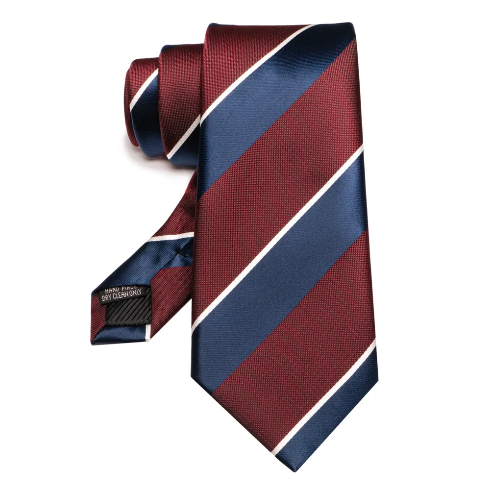 Cadeaux pour hommes EASTEPIC : cravates rayées, cravates rouges pour messieurs en vêtements raffinés, accessoires à la mode pour les occasions sociales