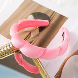 Retro Hair Hoops Wide Velvet Twist Sponge Headband Bezels Hairbands for Women Girl Wavy Braided Headbands Hair Accessories