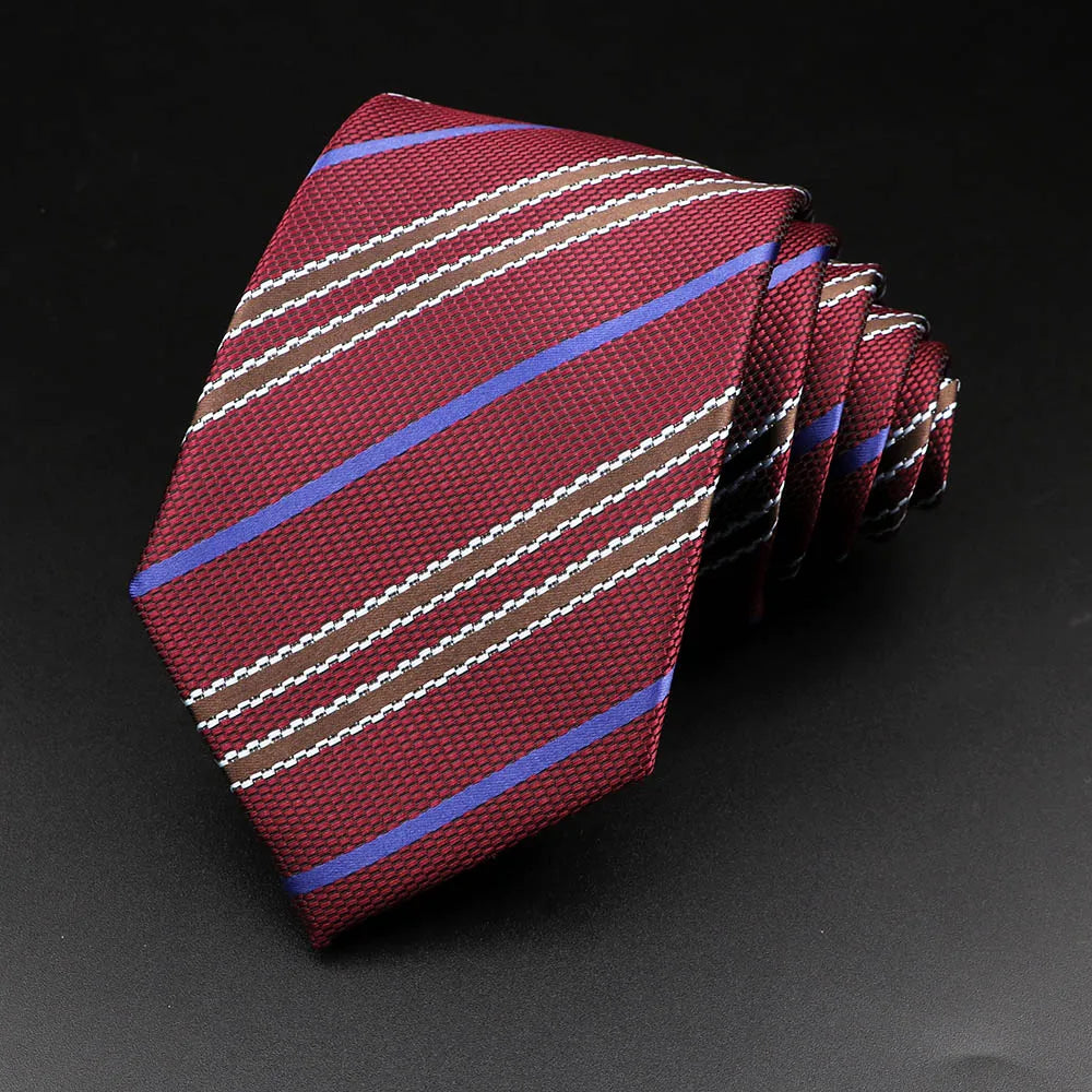Cravate rayée pour homme, motif cachemire floral, marron et gris, idéale pour les loisirs, les affaires, le quotidien, les mariages, les fêtes, les accessoires, cadeau