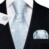 Ensemble élégant de cravates et boutons de manchette en soie à fleurs multiples pour homme, cravate jacquard à fleurs pour mariage, entreprise, fête, événement, Barry.Wang