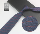 Cravate à fleurs en grille, tissée en gros, 8 cm, accessoires de mariage, bleu, homme, pois, cachemire, convient aux groupes, fêtes, bureau