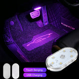 1pc Touch Sensor USB LED Interior light LED Lamp Car Ceiling Lamp Reading Light Car Decorations Roof Interior Lighting