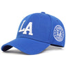 Casquette de baseball unisexe avec lettres brodées LA, ajustable, décontractée, pour le printemps et l'automne, pour l'extérieur, avec protection solaire