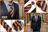 Cravates classiques jaunes et marron pour hommes, tenue de soirée, mariage, école, livraison directe