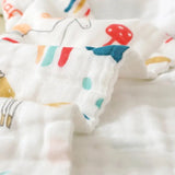 Lot de 5 serviettes de toilette en mousseline de coton doux à 6 couches pour bébé, mouchoir pour le bain, l'alimentation, le visage, le rot