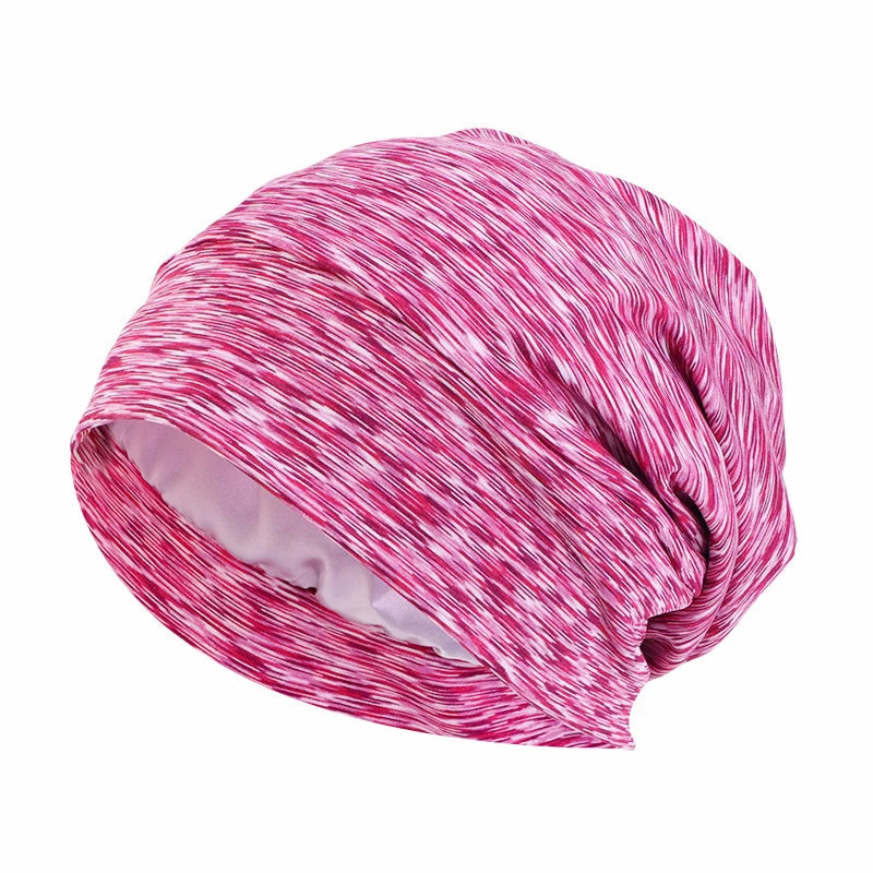 Bonnet de nuit unisexe doublé en satin pour femme et homme, bonnet de nuit ample pour soins capillaires, bonnet anti-chute, bonnet de nuit, couvre-chef