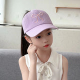Casquettes de baseball pour enfants avec nœuds, ajourées, à queue de cheval haute, ajustables, pour l'été, pour garçons et filles, style hip-hop