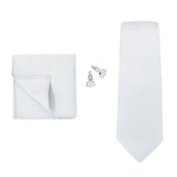 Necktie Fashion Brand Handmade Solid Necktie Handkerchief Cufflinks Set For Men Ties Suit Shirts Wedding Accessories Man Gifts