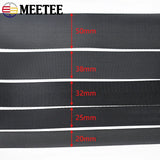 Meetee 5M 20/25/32/38mm Nylon Black Webbing Ribbons Bag Strap Band Belt Tape Webbings DIY Garment Sewing Material