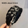 Wig Braided Headbands for Women Fishbone Wide Twist Hairbands Handmade Head Hoop Hair Bands Styling Headwear Accessories Gift
