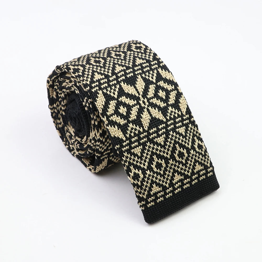Cravates classiques en tricot pour hommes, cravates décontractées, à pois, à carreaux, pour loisirs, chaudes, pour affaires, mariage, largeur 6 cm
