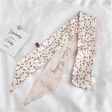 Foulards pour cheveux pour dames, cordes, cravates, bandeaux, rubans pour femmes, foulards étroits, longs, petits foulards, imprimés à faire soi-même, sac en satin, poignet