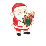 8 Styles Pretty Santa Claus Collection Brooches Candy Canes Wreath Sleigh Reindeer Tree Father Christmas Lapel Pins Xmas Gift