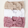 3Pcs/Lot Knit Baby Headband Bow Newborn Elastic Soft Nylon Headbands For Baby Girl Turban Infant Hair Accessories Kids Headwear