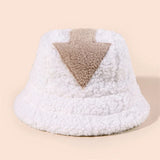 Chapeau bob Appa en laine d'agneau pour femme, casquette de pêche chaude d'hiver, en fausse fourrure, avec symbole de flèche imprimé, pour homme, chapeau plat Tide